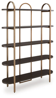 Signature Design by Ashley® Brentmour - Brown / Gold Finish - Bookcase | Meri Furniture