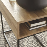 Ashley Furniture Gerdanet - Natural - Rectangular End Table | Meri Furniture