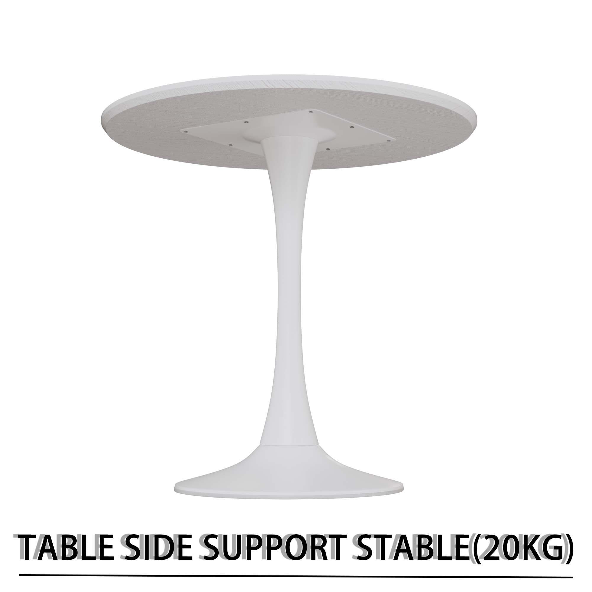 Round Dining Table Set With Tulip Design And 2 Chairs