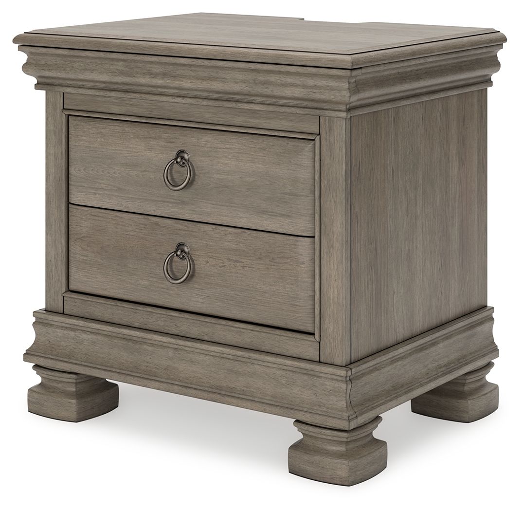 Signature Design by Ashley® Lexorne - Gray - Three Drawer Night Stand | Meri Furniture
