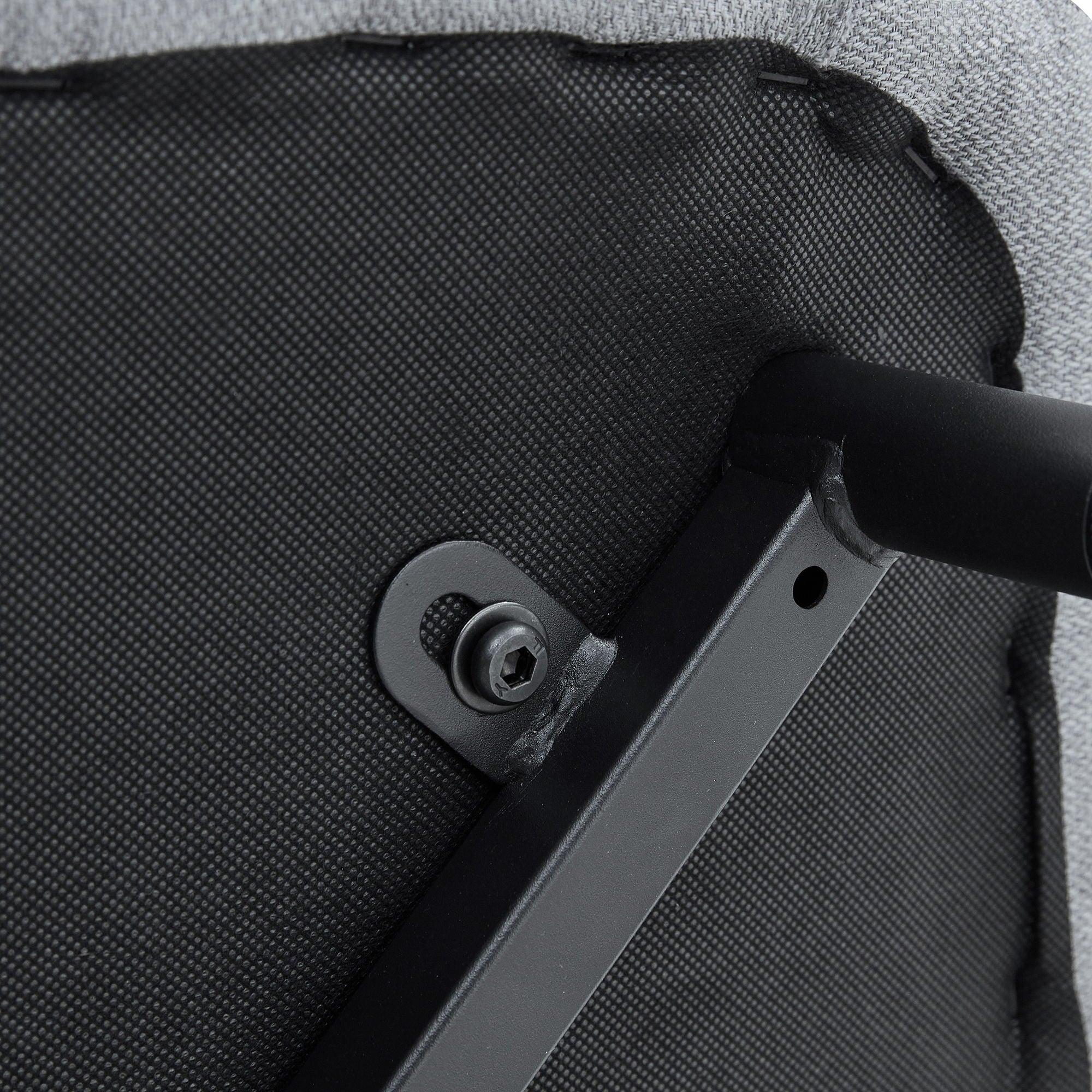 Modern Medieval Style Cushioned Side Chairs Set With Black Metal Legs For Kitchens