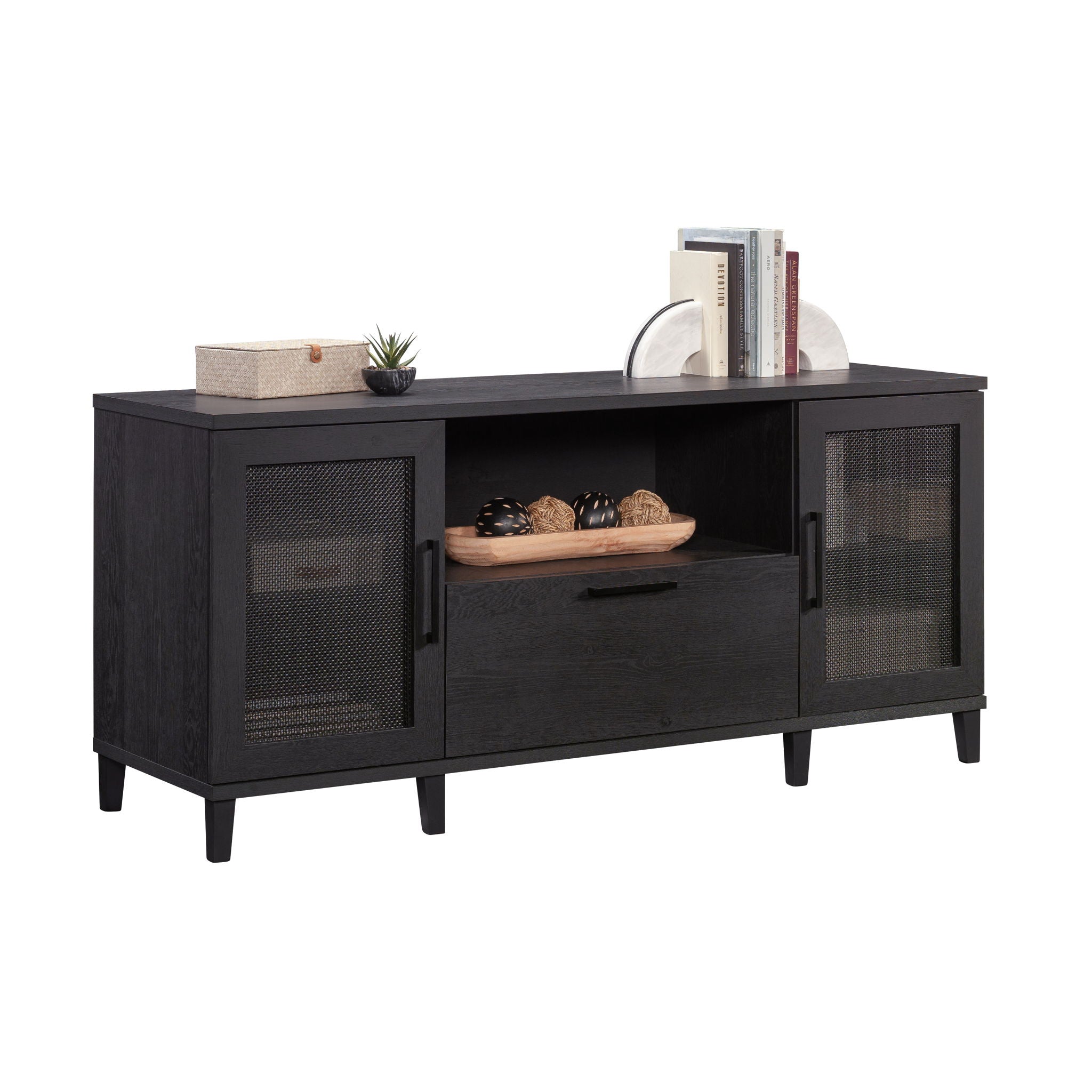 Home Office Credenza in Raven Oak