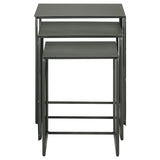 Imez - 3 Piece Rectangular Metal Nesting Table Set - Gray