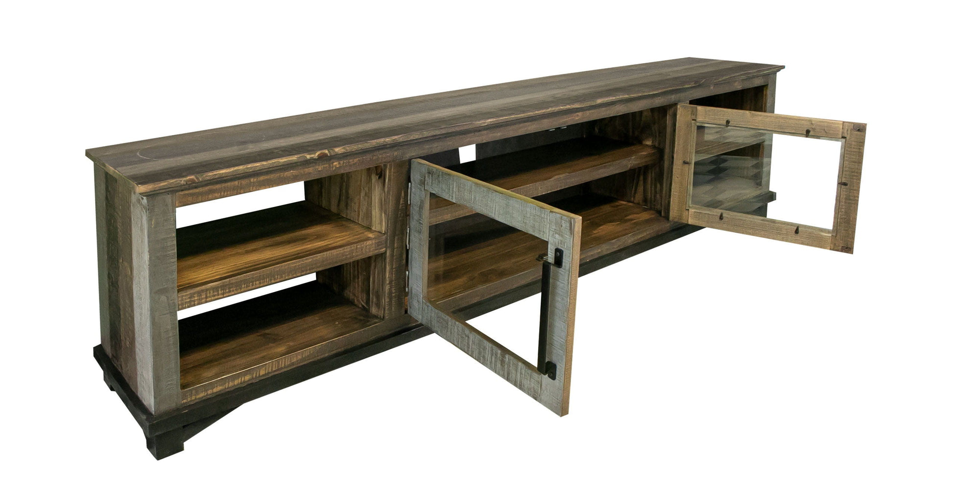 International Furniture Direct Loft Brown - TV Stand - Two Tone Gray / Brown | Meri Furniture