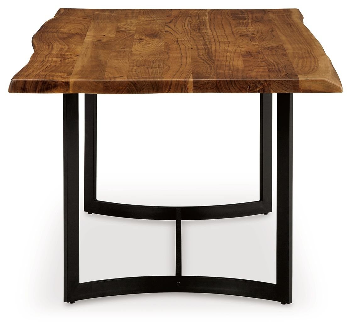 Signature Design by Ashley® Fortmaine - Brown / Black - Rectangular Dining Room Table | Meri Furniture