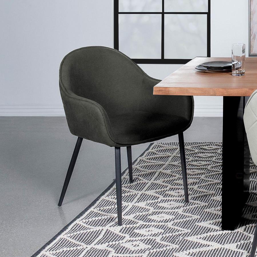 Coaster Fine Furniture Emma - Fabric Upholstered Dining Arm Chair (Set of 2) | Meri Furniture