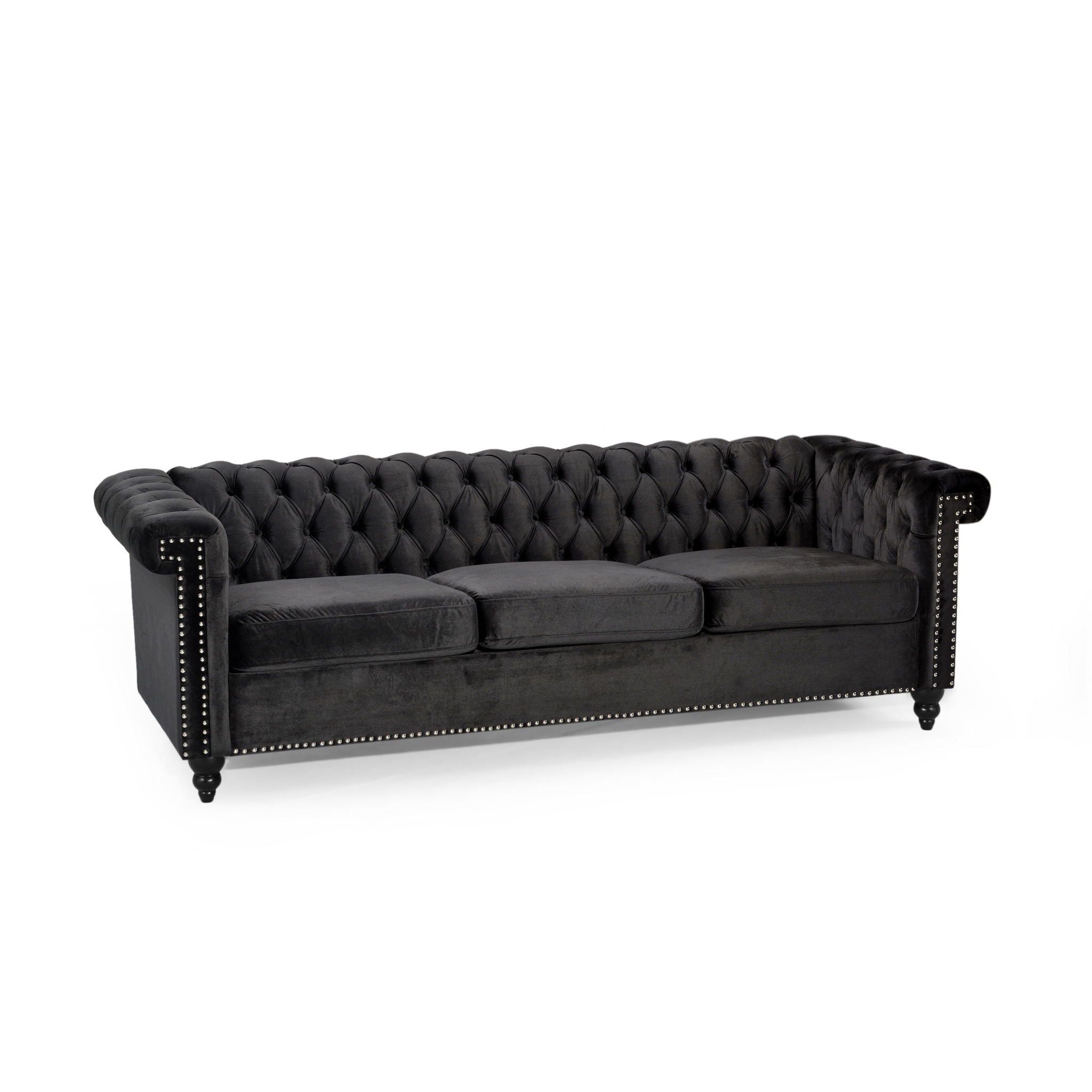 Chesterfield Style 3 Seater Sofa With Deep Button Tufting
