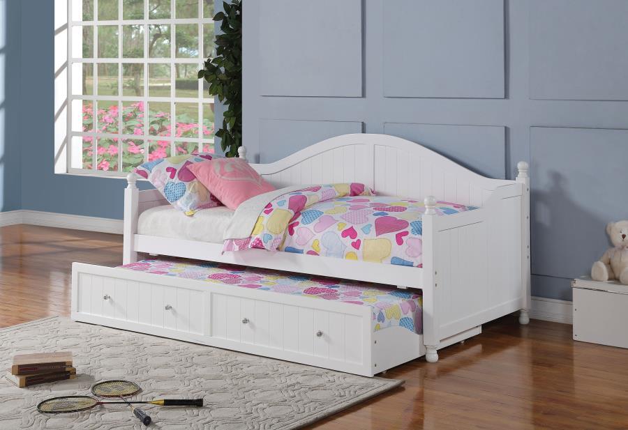 Coaster Fine Furniture Julie Ann - Arched Back Day Bed With Trundle | Meri Furniture
