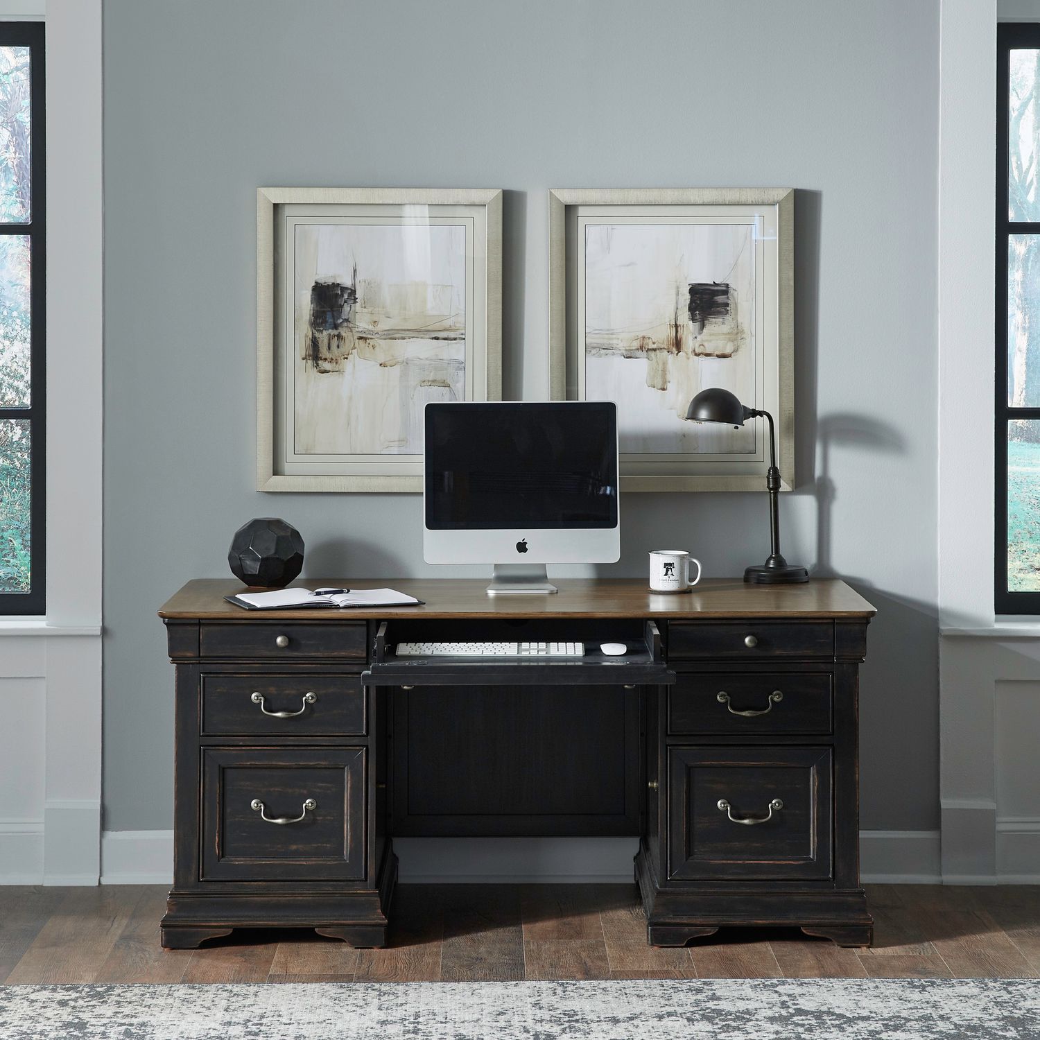 Meritage - Jr Executive Desk - Black