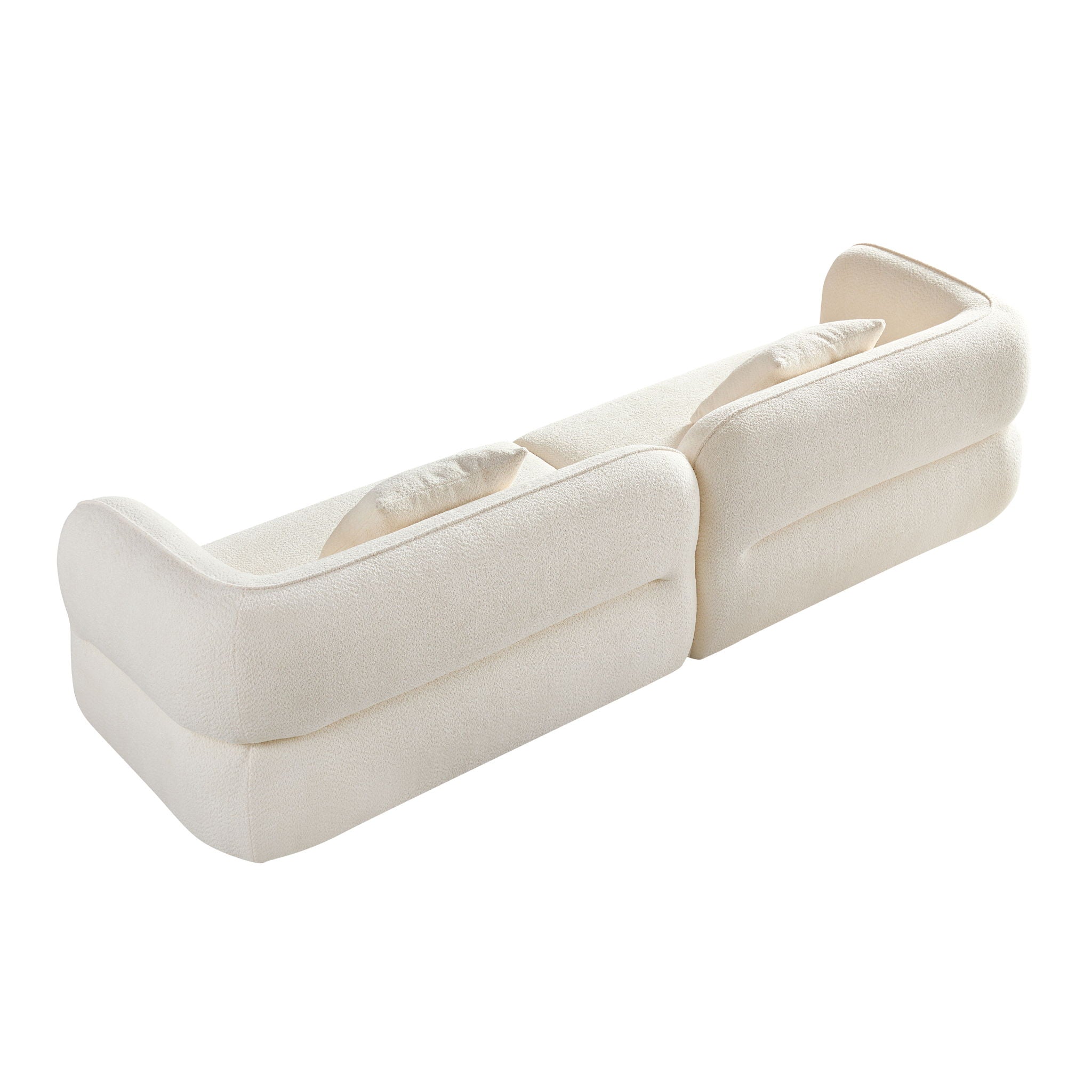 Sectional Sofa With Durable Fabric, Solid Wood Frame, And High Density Sponge Fill