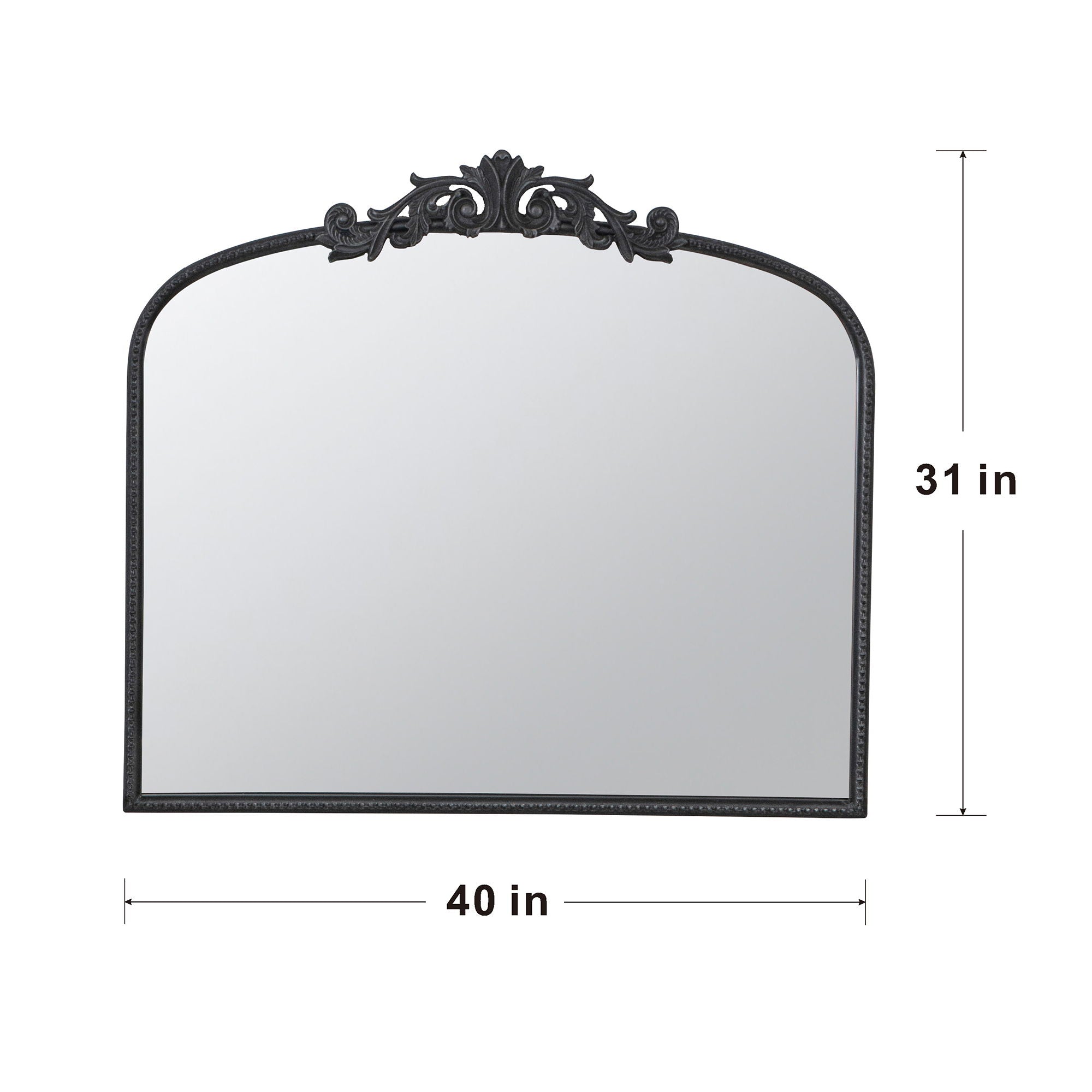 Arch Mirror, Baroque Inspired Wall Decor For Bathroom, Bedroom, Living Room