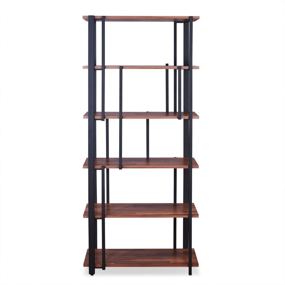 ACME Sara - Bookshelf - Walnut & Sandy Black | Meri Furniture