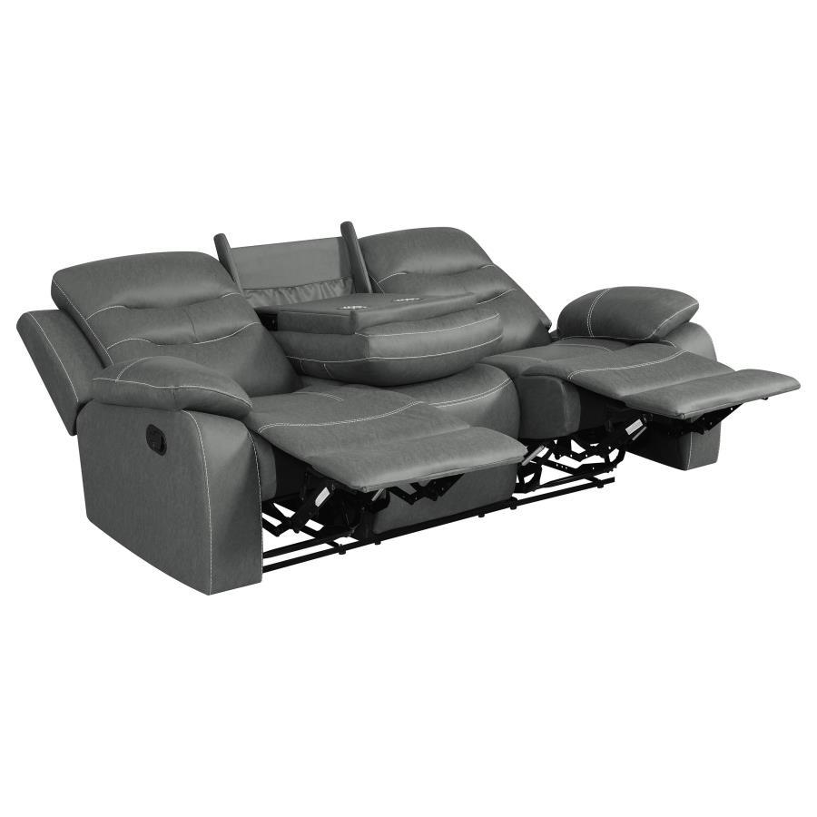 Coaster Fine Furniture Nova - Upholstered Padded Arm Reclining Sofa - Dark Gray | Meri Furniture