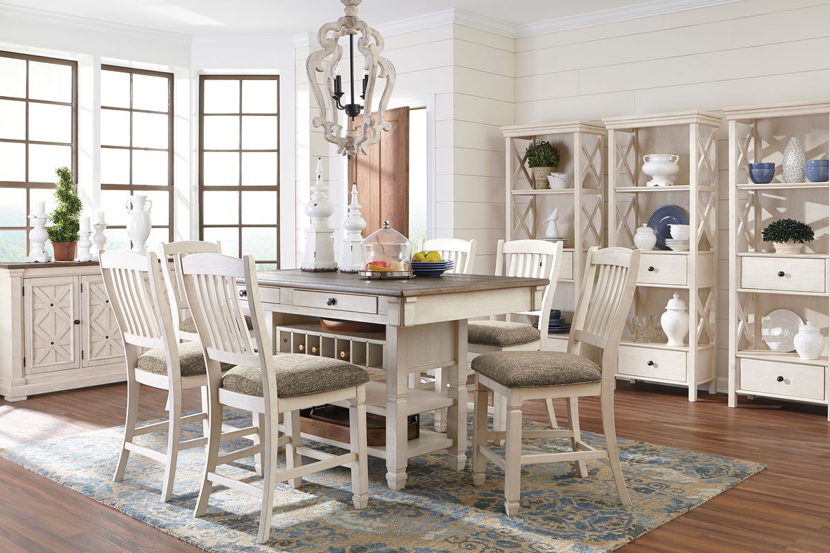 Signature Design by Ashley® Bolanburg - Rectangular Counter Table Set | Meri Furniture
