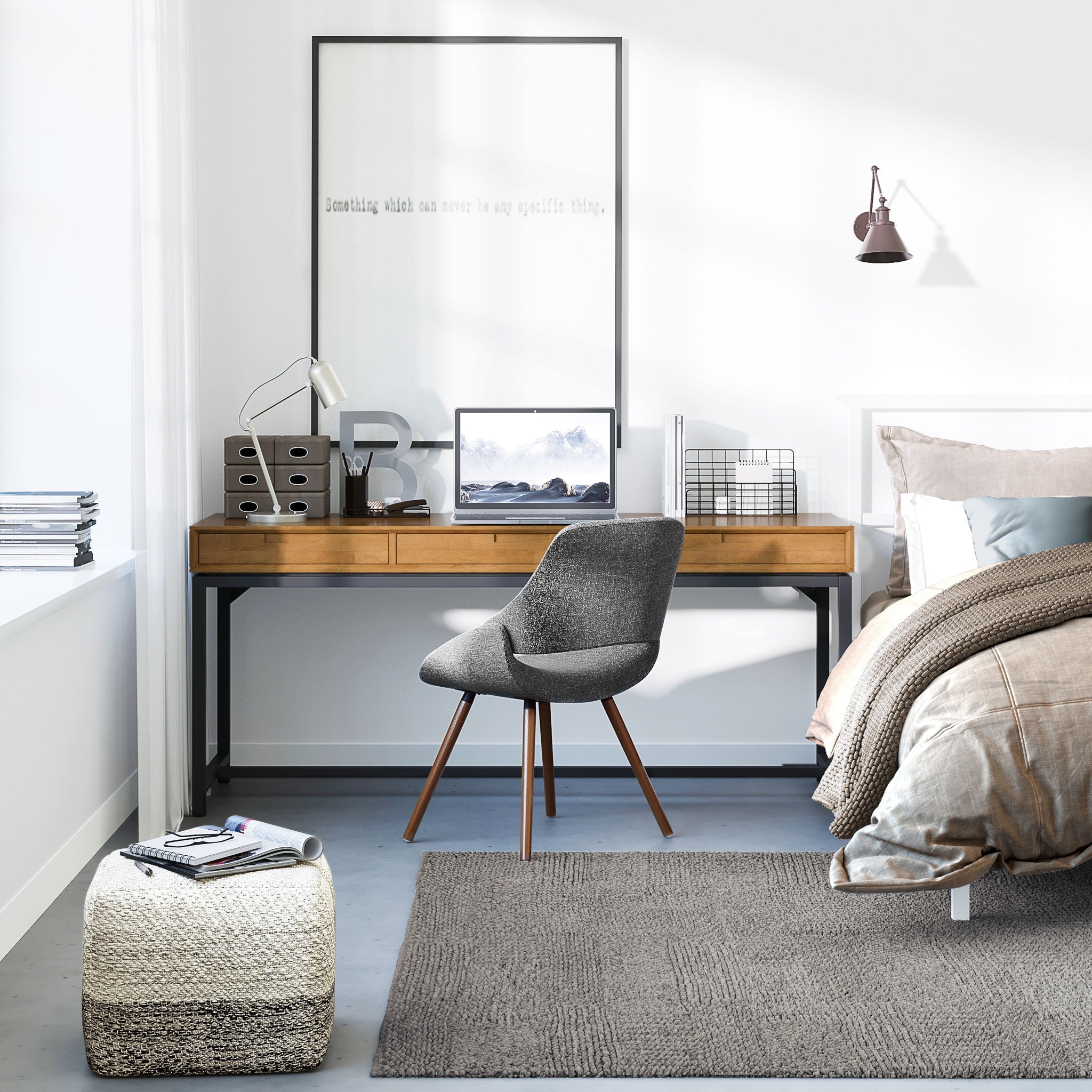 Banting - Mid Century Wide Desk, Handcrafted