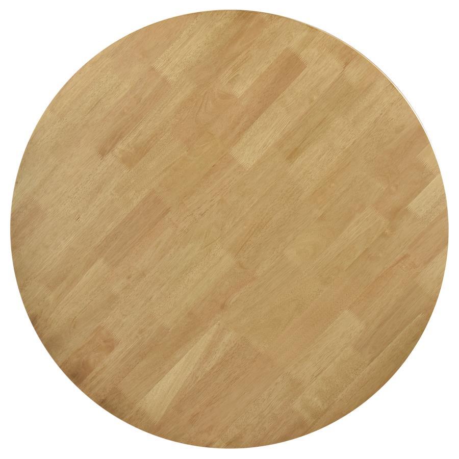 Coaster Fine Furniture Elowen - Round Solid Wood Dining Table - Light Walnut | Meri Furniture