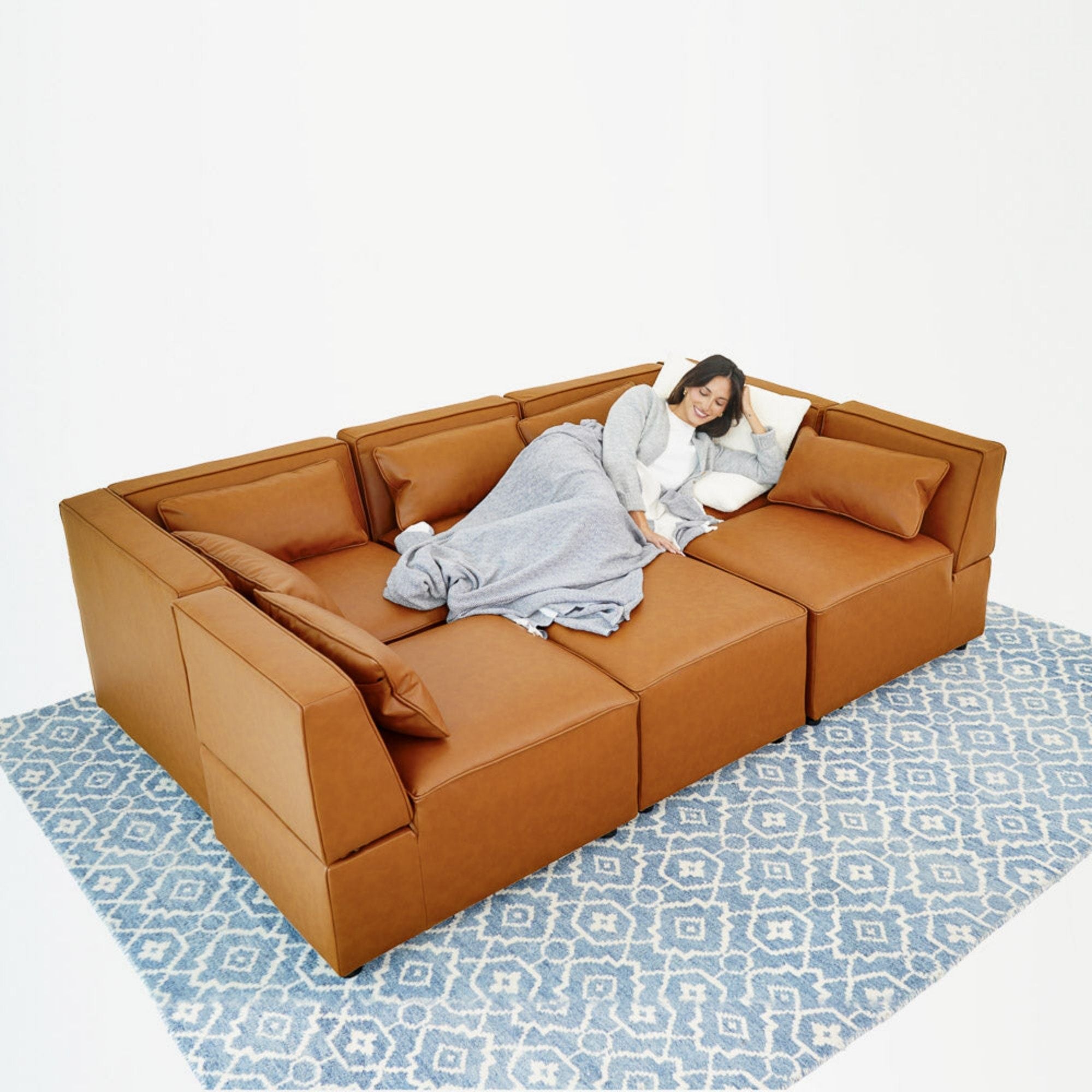 Reno - Modular Sofa - Cognac
