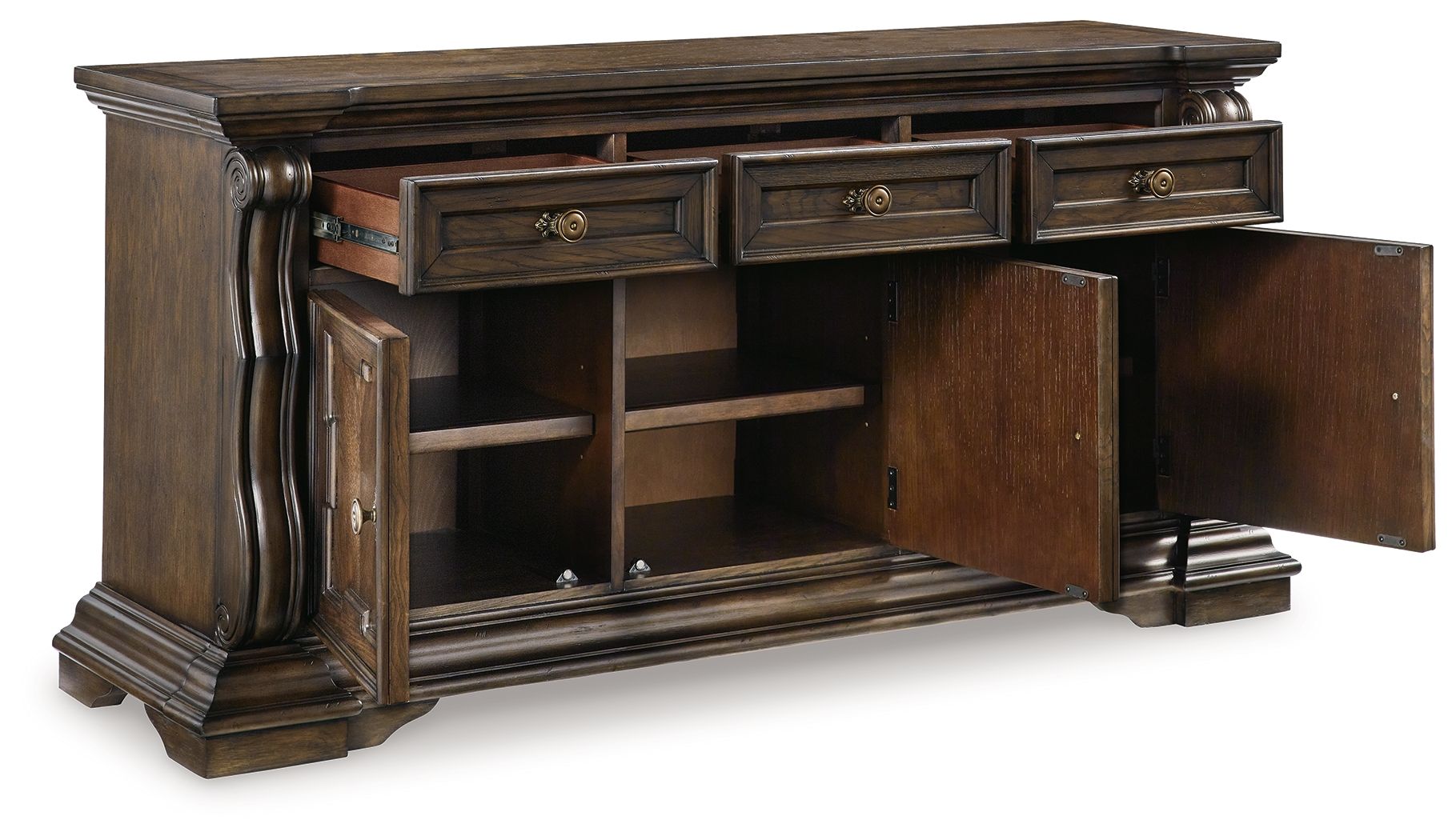 Signature Design by Ashley® Maylee - Dark Brown - Dining Room Buffet | Meri Furniture