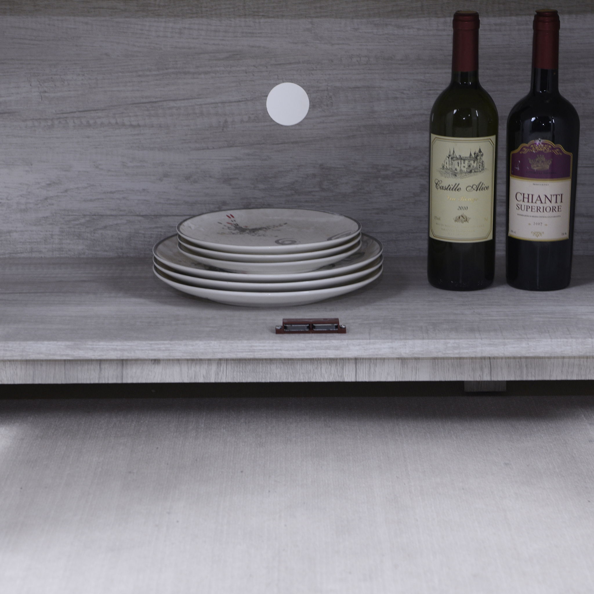 3 Door Mirrored Sideboard Cabinet With Adjustable Shelves