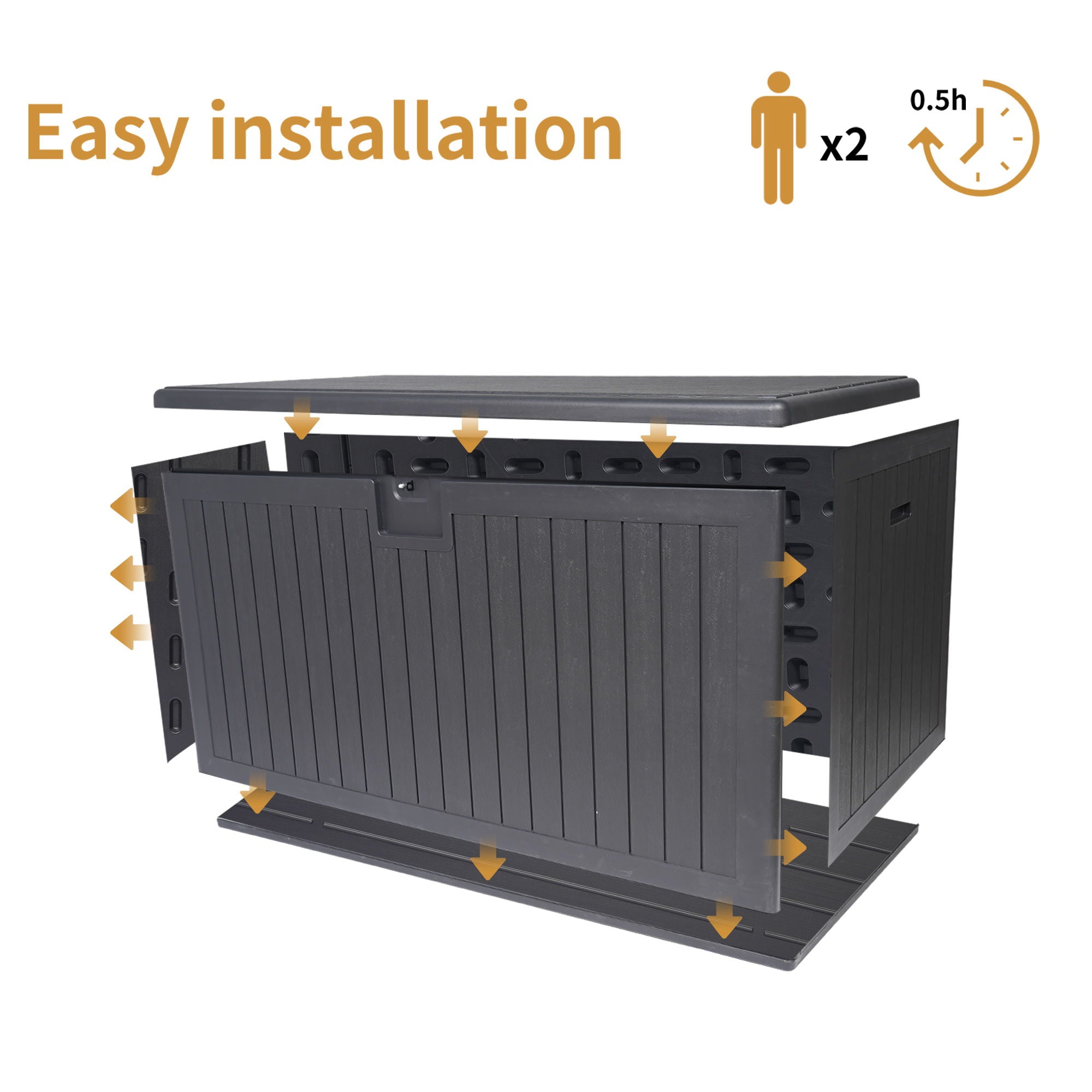 Outdoor Large Storage Box With Lockable Storage Containers