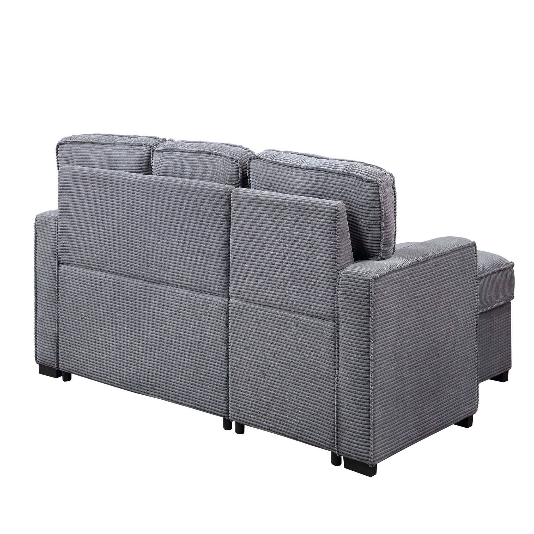Territory - Pull Out Sofa Bed With Design - Dark Gray