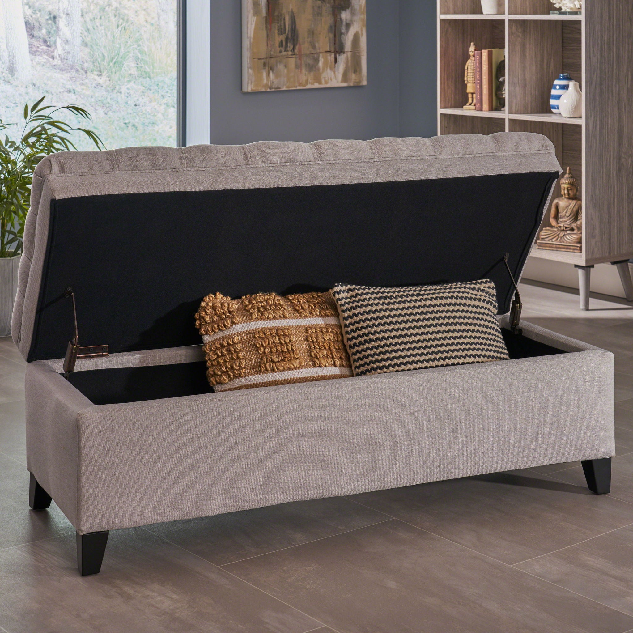 Juliana - Storage Ottoman With Birch Legs