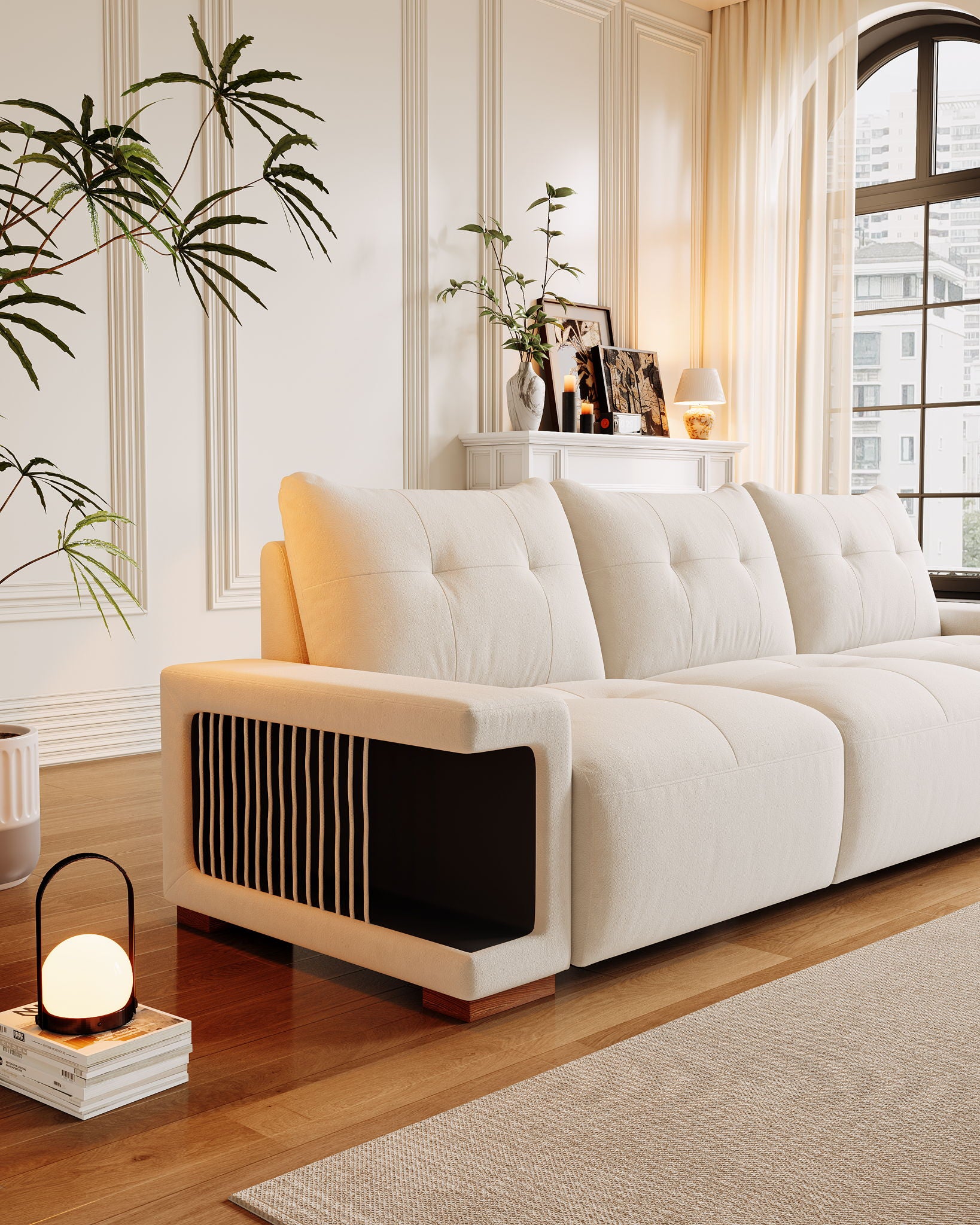 3 Seater Sofa Couch For Living Room, Modern Couches For Small Space, Cat Nest Sofa, For Cat Friendly, Comfy Couch With Waterproof And Cat Scratch Resistant Fabric