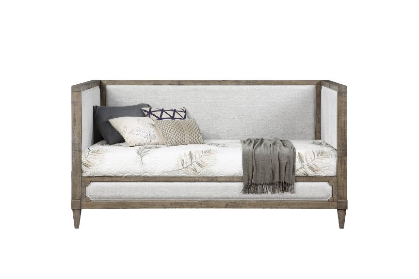ACME Artesia - Daybed - Tan Fabric & Salvaged Natural Finish | Meri Furniture