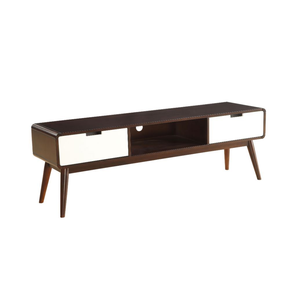 Christa - TV Stand - Espresso & White