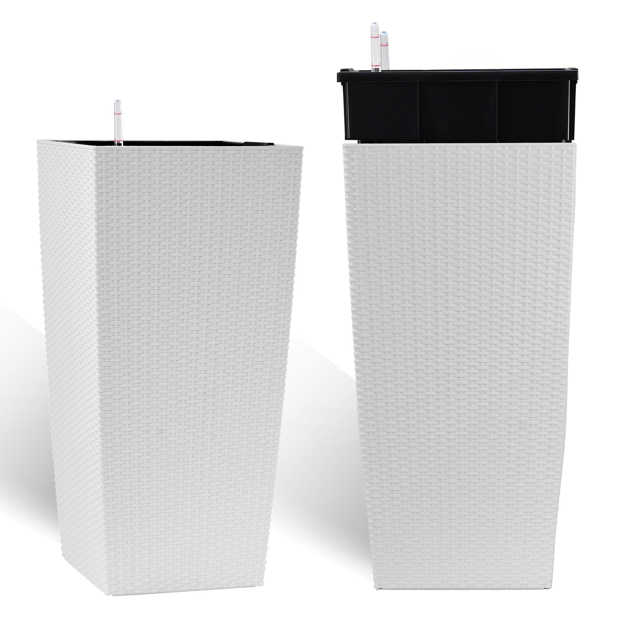 Large Self Watering Flower Pot With Drainage Holes & Inner Tray