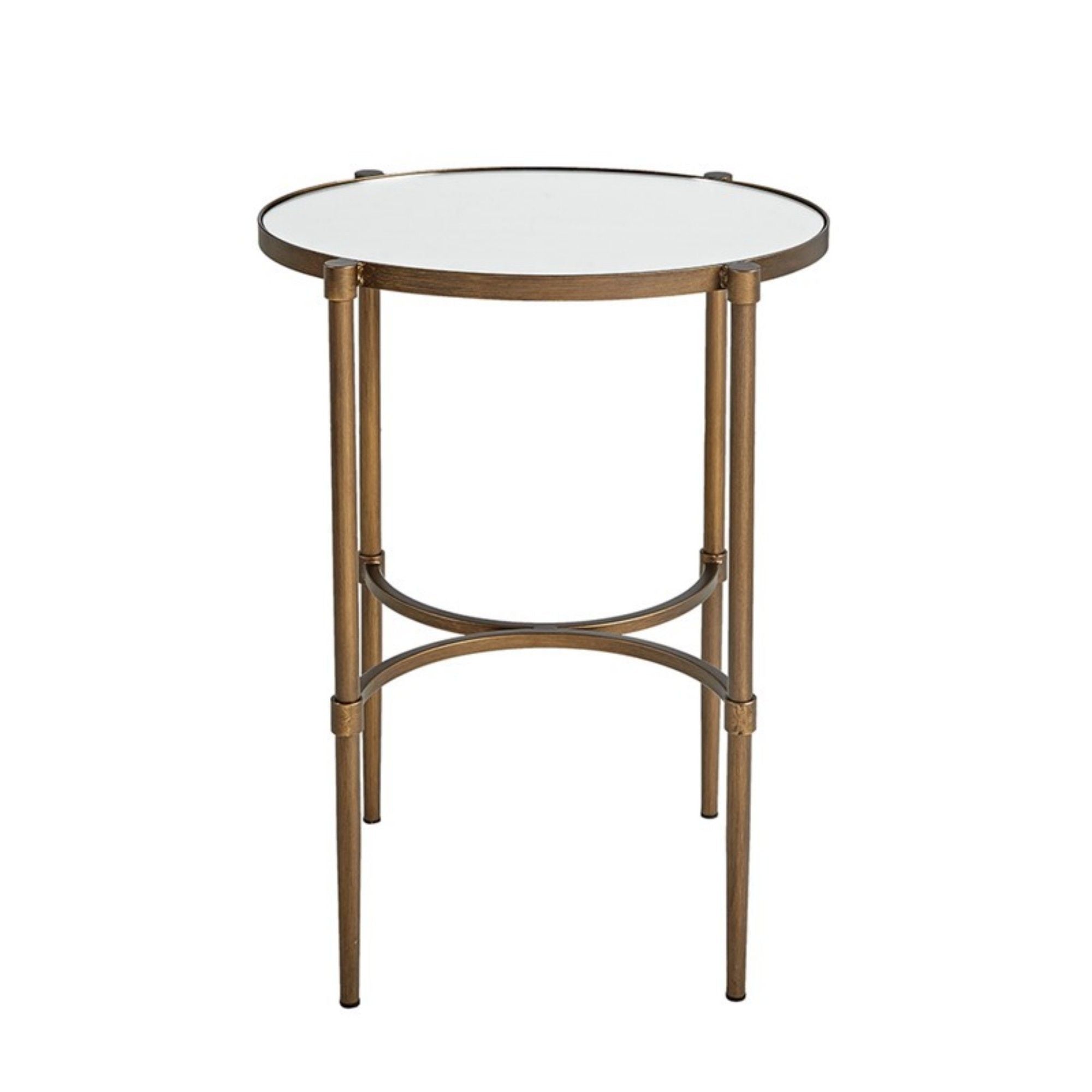 Bedford - Oval Mirror Accent Table - Antique Bronze