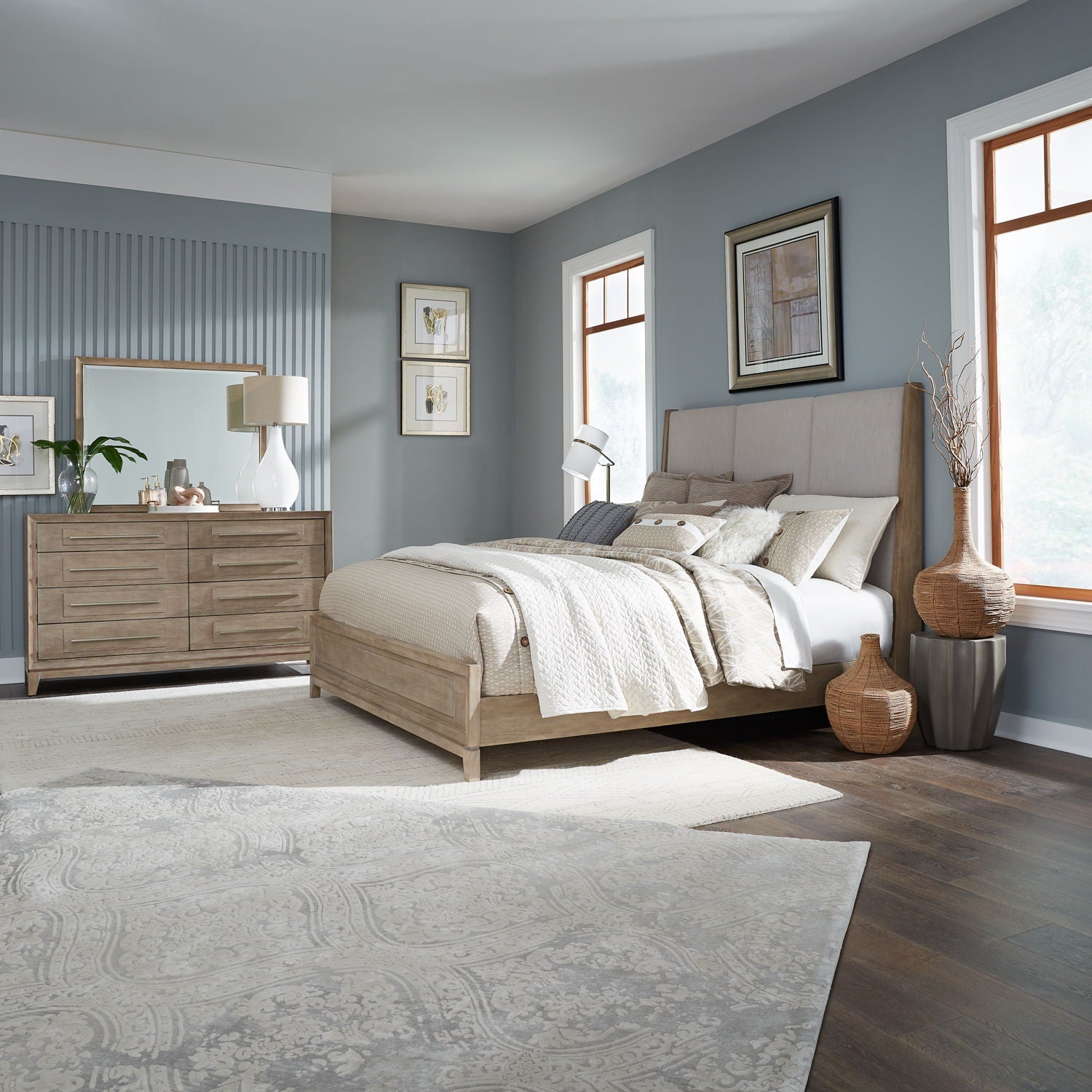 Liberty Furniture Brentwood - Upholstered Bed | Meri Furniture