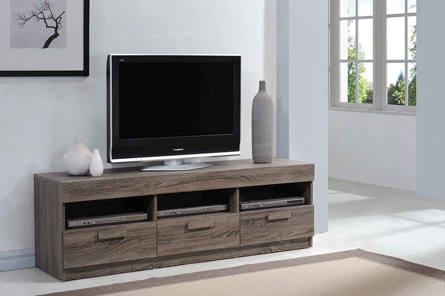 ACME Alvin - TV Stand - Rustic Oak | Meri Furniture