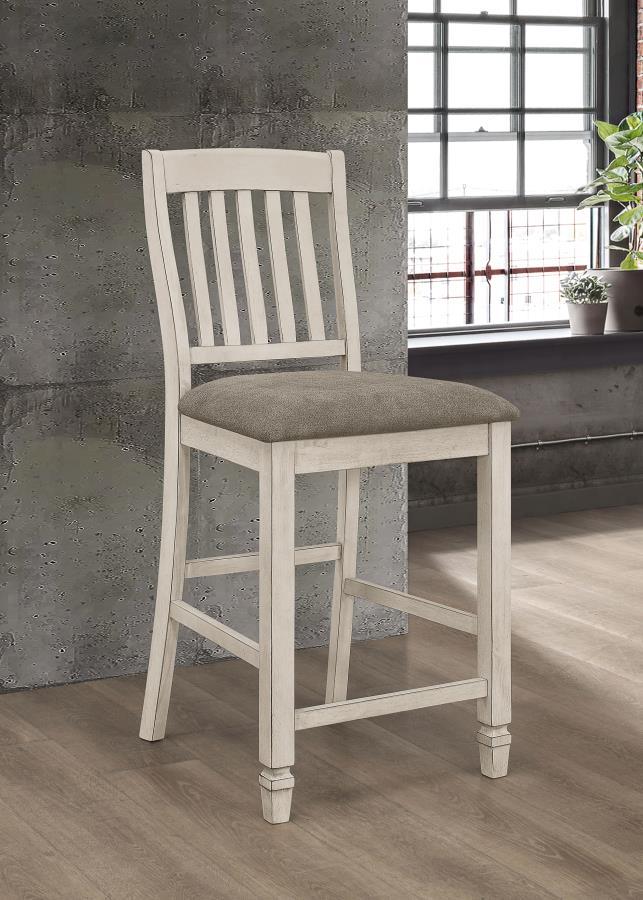 Coaster Fine Furniture Sarasota - Wood Counter Chair (Set of 2) - Rustic Cream | Meri Furniture