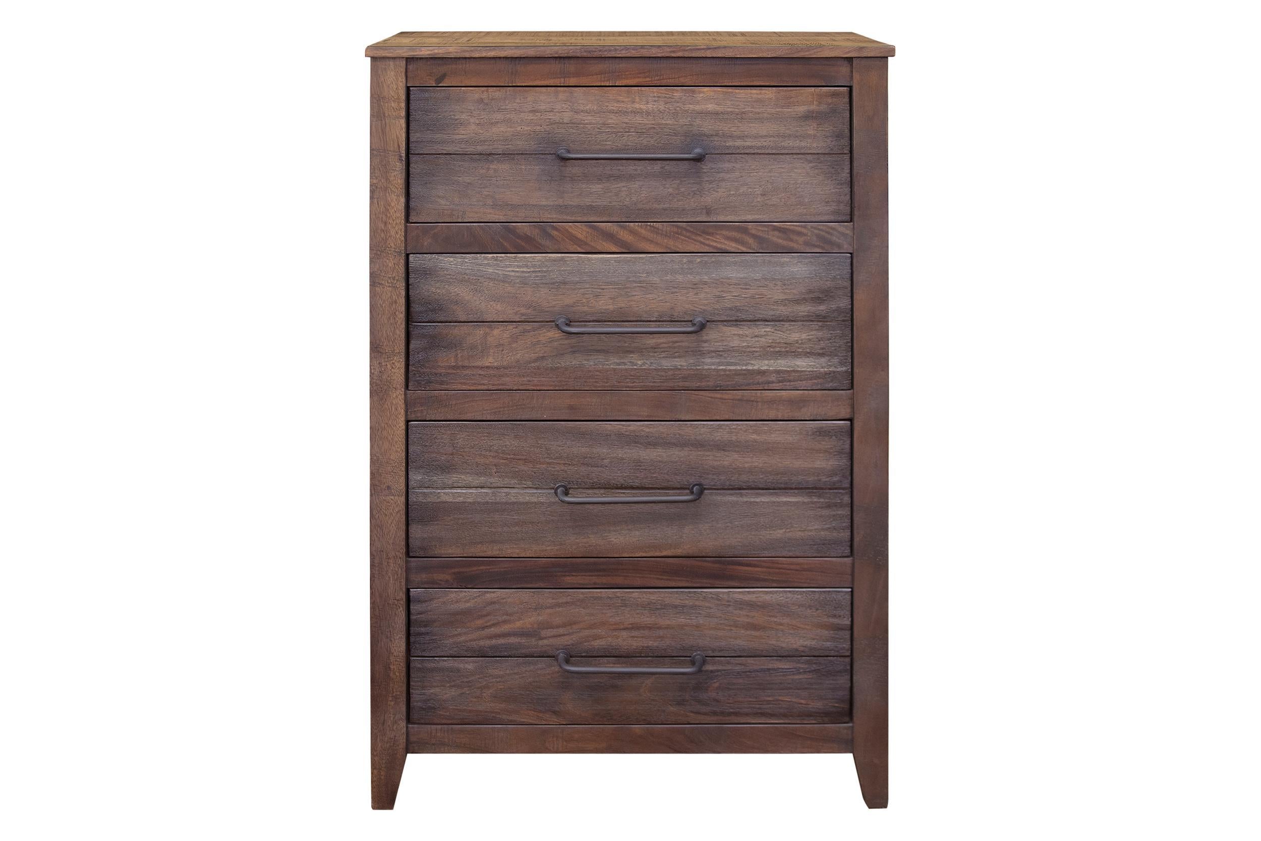 International Furniture Direct San Luis - Chest - Deep Brown / Warm Gray Finish | Meri Furniture