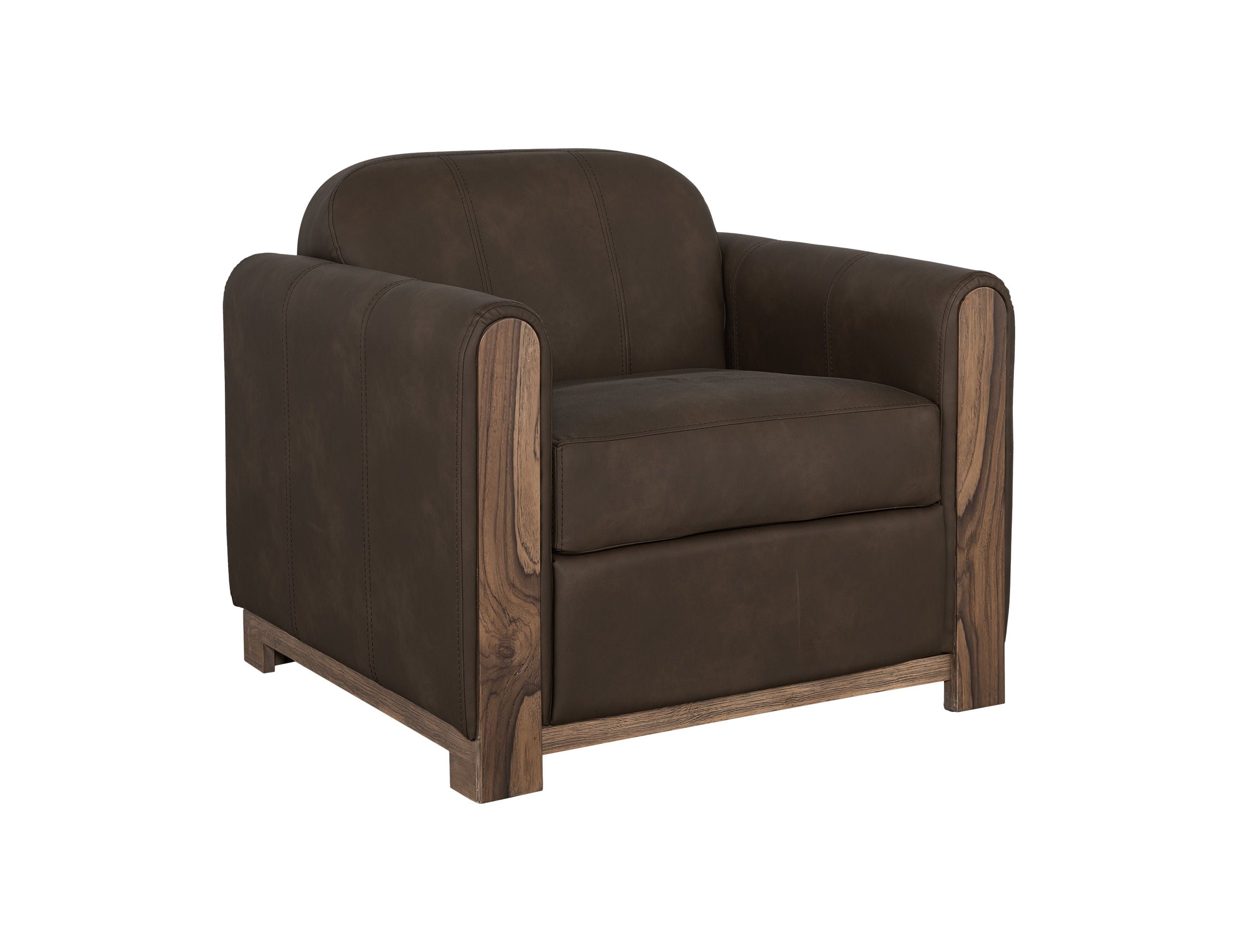 International Furniture Direct Balam - Armchair - Dark Brown | Meri Furniture