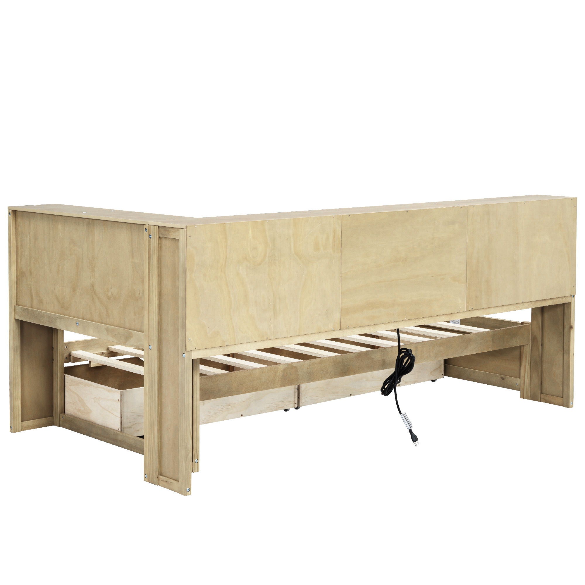 Daybed With 2 Storage Drawers, Storage Cabinets, USB Ports