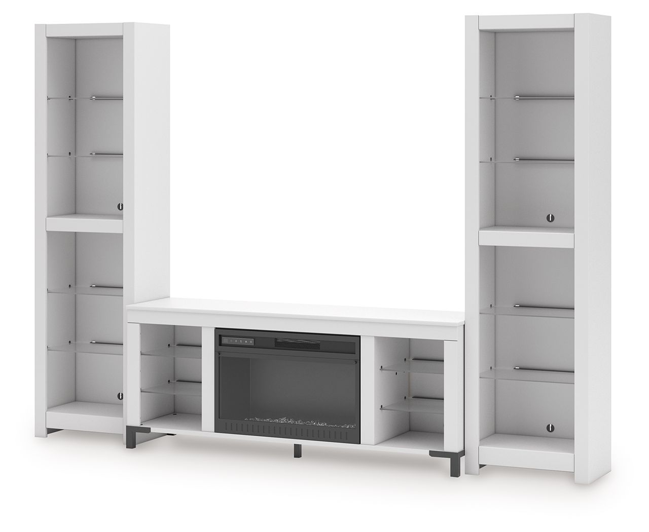 Signature Design by Ashley® Brollevi - White - 3-Piece Entertainment Center | Meri Furniture