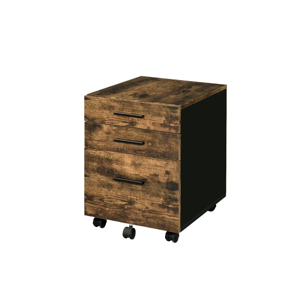 ACME Abner - File Cabinet - Weathered Oak | Meri Furniture