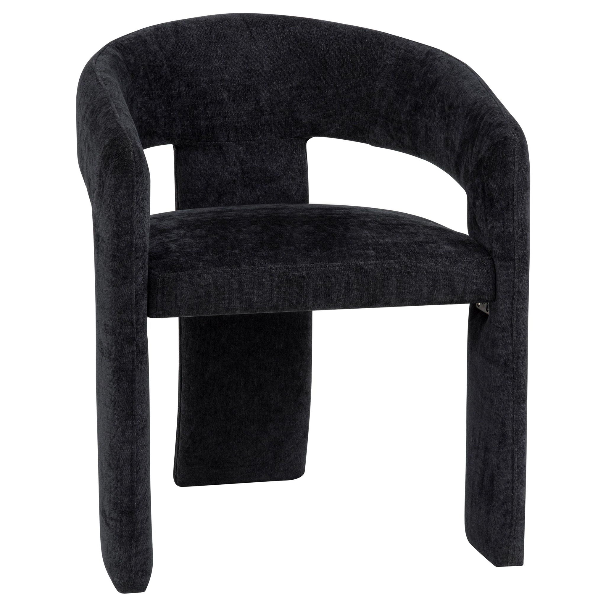 Carlow Upholstered Dining Arm Chair Black (Set of 2)