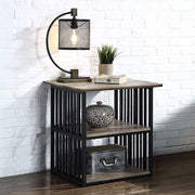 Zudora - Nightstand - Antique Oak & Black