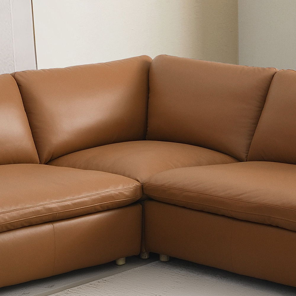 ACME Brighton - Modular Wedge - Brown Top Grain Leather | Meri Furniture