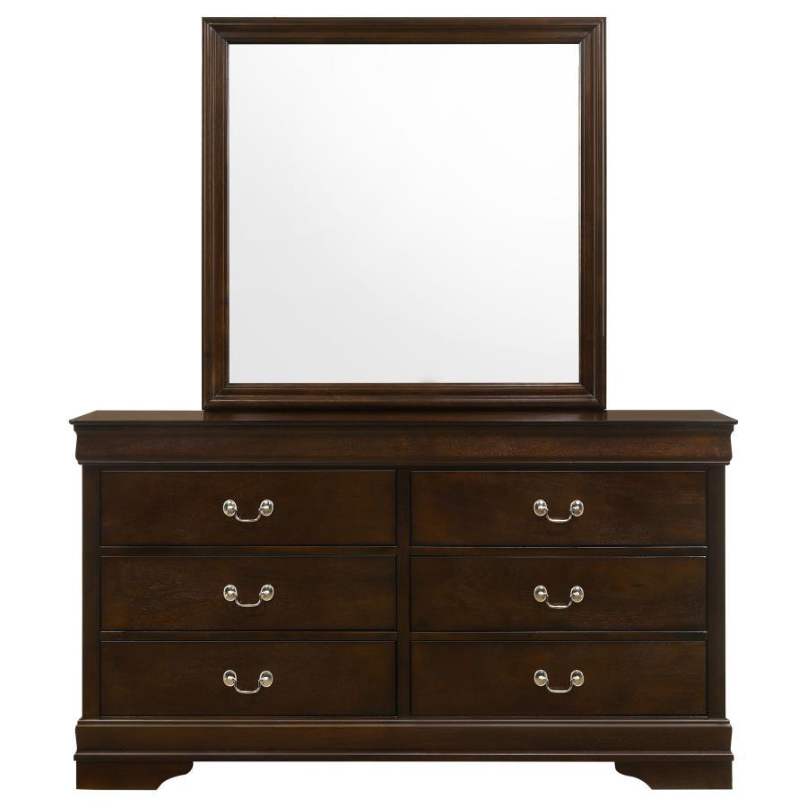 Coaster Fine Furniture Louis Philippe - 6-drawer Dresser With Mirror | Meri Furniture