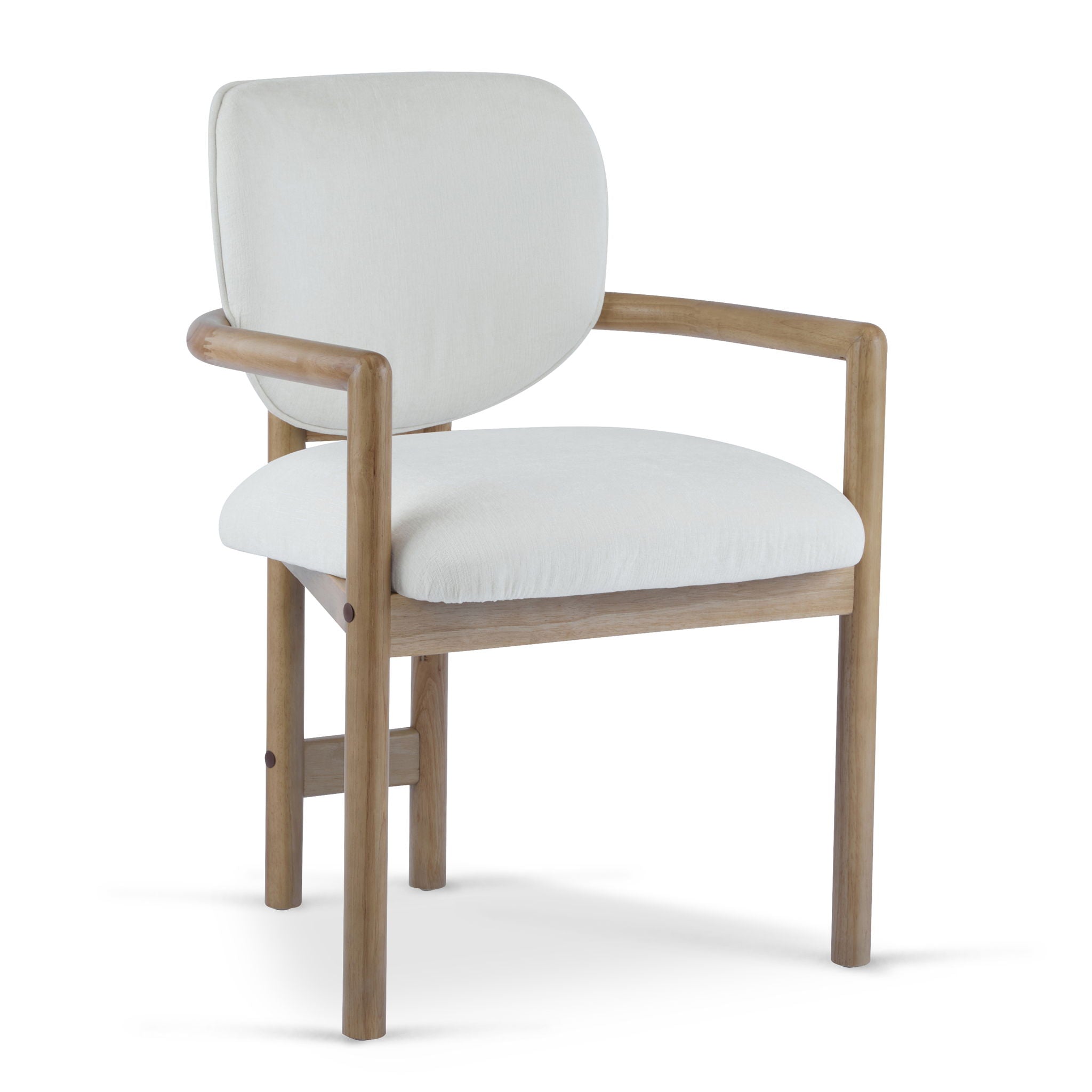 Upholstered Arm Dining Chairs (Set of 2)