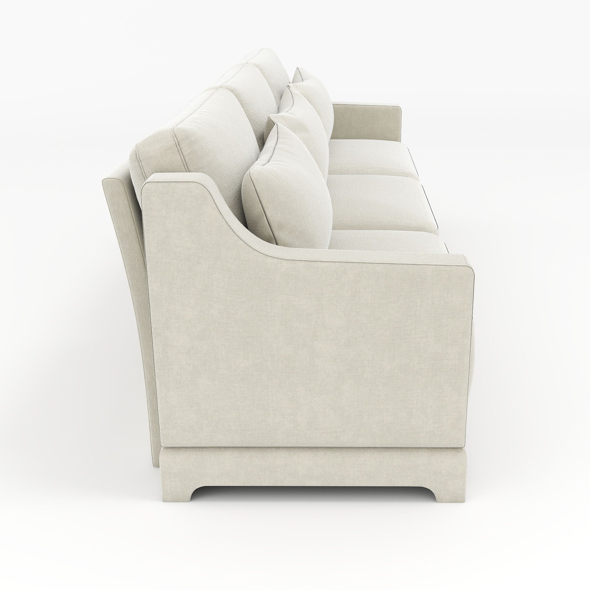Elegant Sofa With Ergonomic Design And Lumbar Pillows