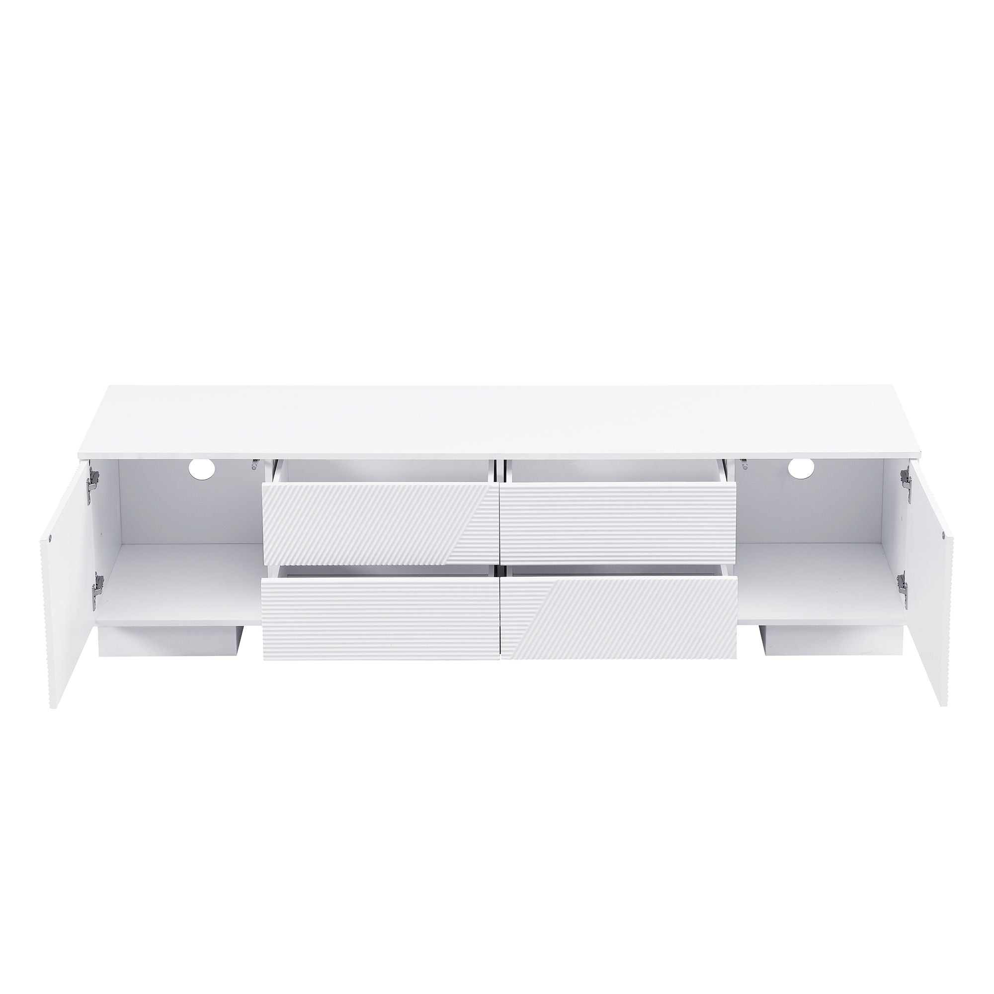 Modern TV Stand With Storage Cabinets, 4 Drawers