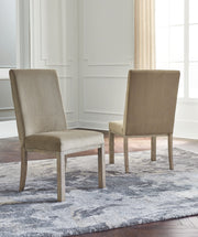 Signature Design by Ashley® Chrestner - Gray / Brown - Dining Uph Side Chair (Set of 2) | Meri Furniture