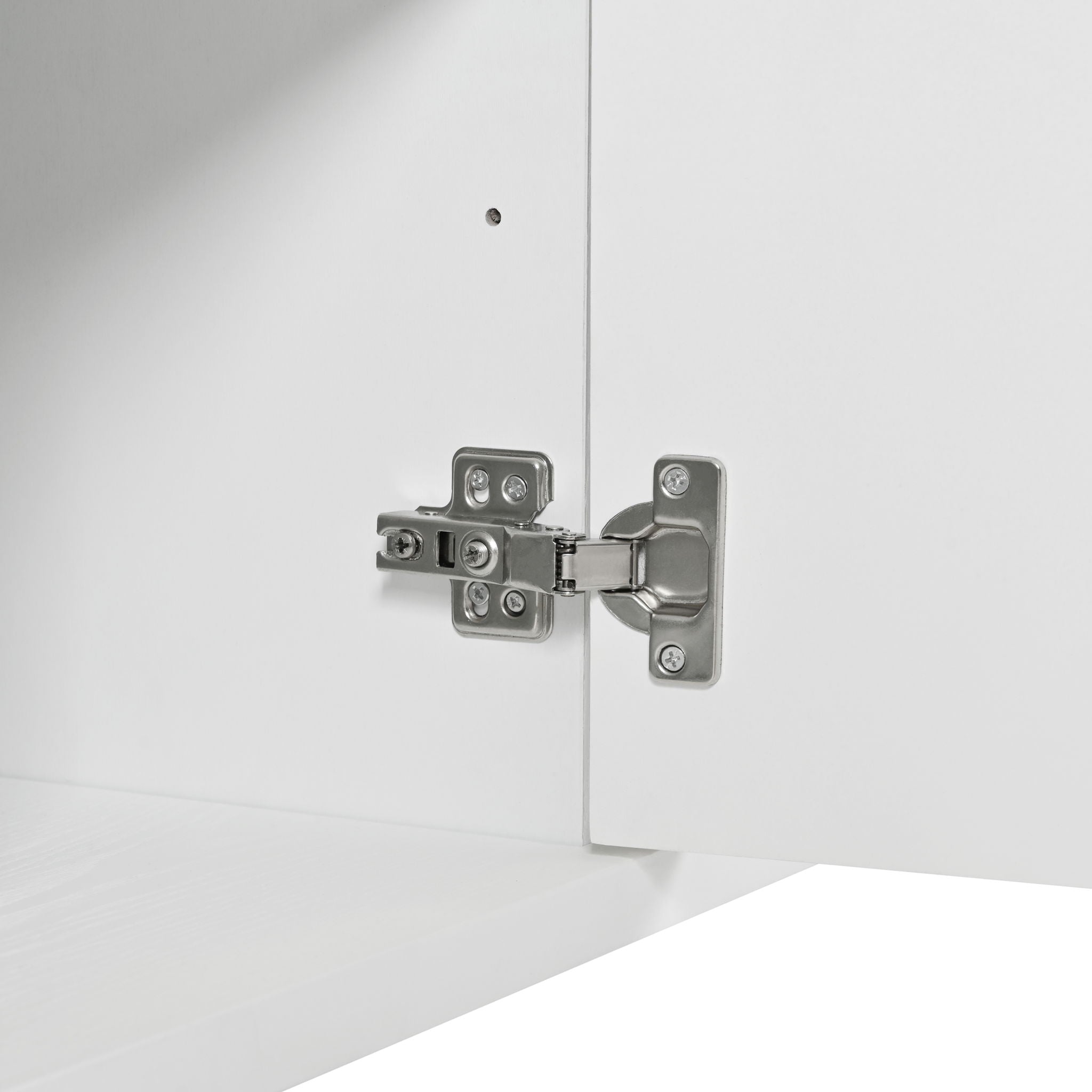 Modern Wood Sideboard Cabinet With Carved Door Panels, Adjustable Shelves, And Sturdy Metal Legs