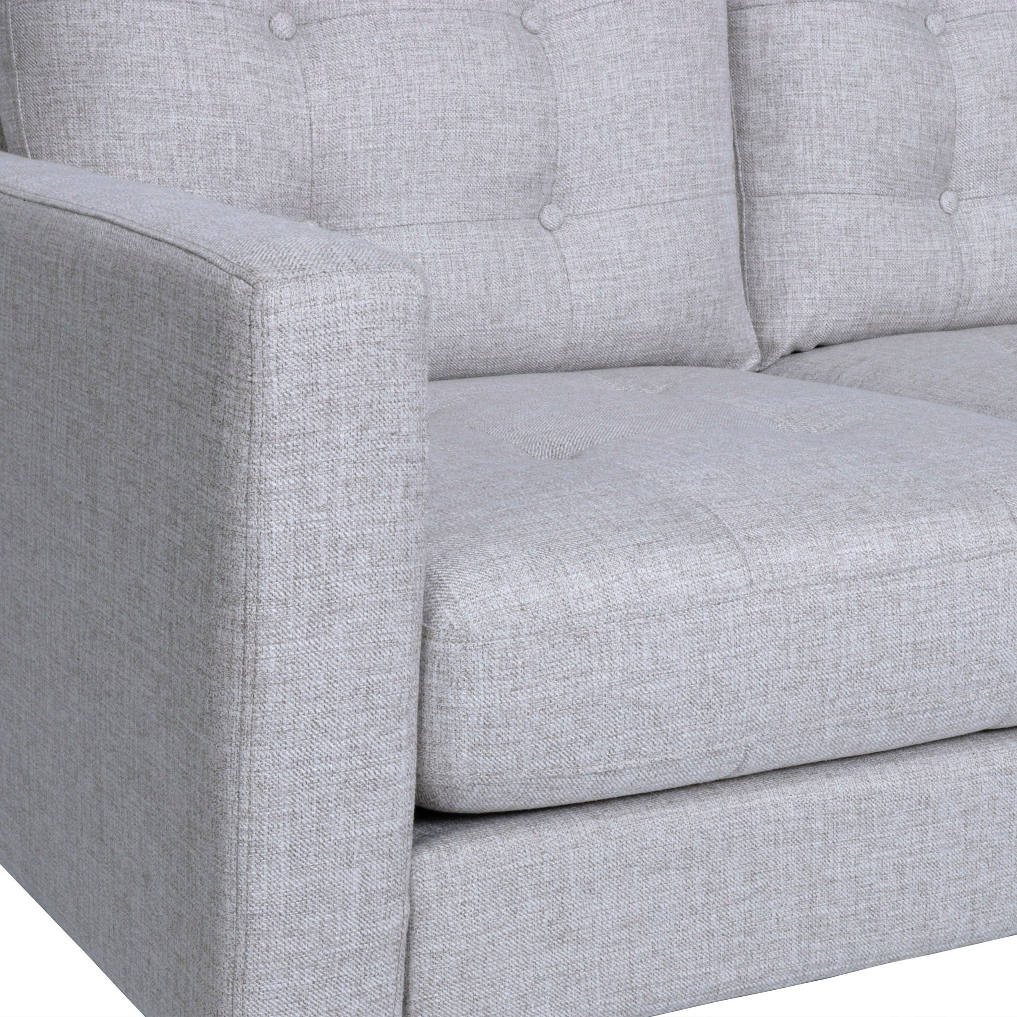 Jenny - Contemporary Tufted Fabric 3 Seater Sofa