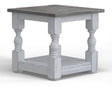 International Furniture Direct Stone - End Table - Antiqued Ivory / Weathered Gray | Meri Furniture